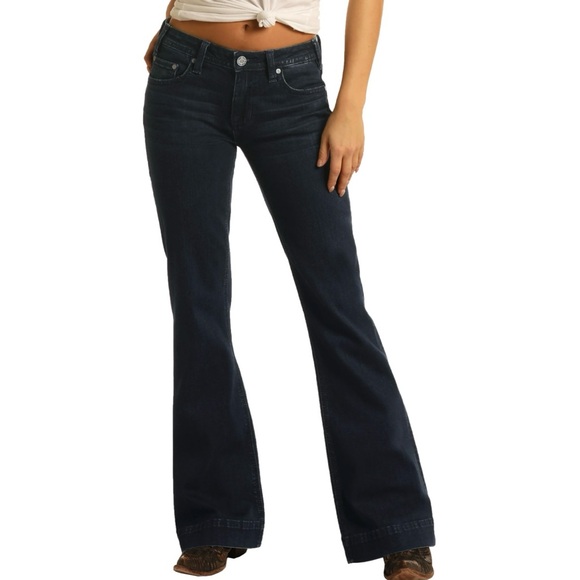 Rock & Roll denim dark blue Jeans - Picture 1 of 5